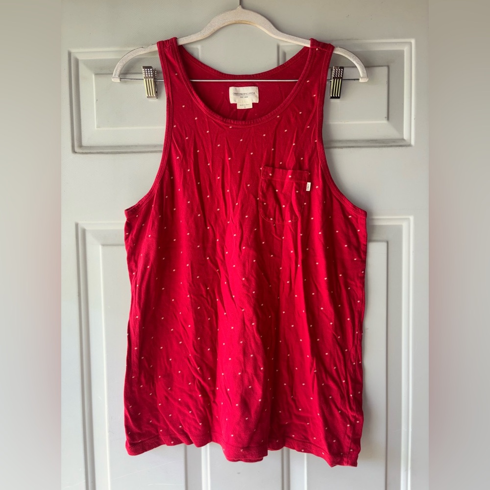 Obey Propaganda red star print tank size S